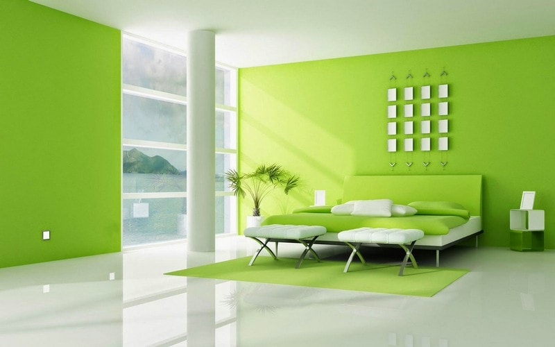 Sử dụng hiệu ứng tương phản màu sắc trong việc sơn tường nhà